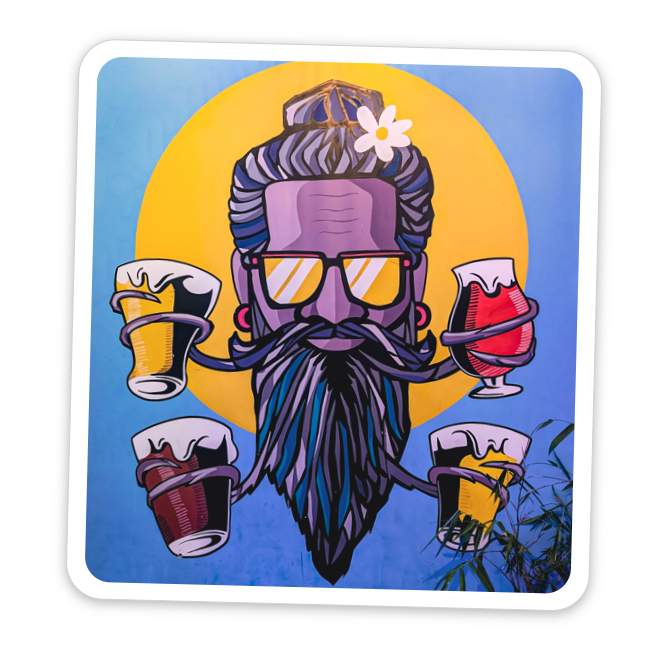 Catamaran mascot Beer Baba